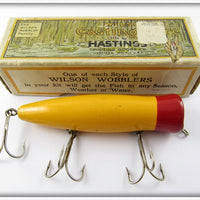 Vintage Hastings Wilson Cupped Wobbler In Cattail Box