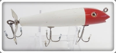 Vintage Creek Chub Bait Co Red Head White Pressed Eye Darter Lure 2002