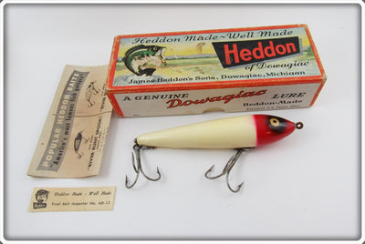Heddon Red Head White Body Zaragossa In Correct Box 6500 RH