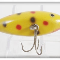Vintage Creek Chub Yellow Spotted Spinning Injured Minnow Lure 9514