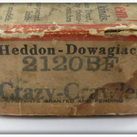 Heddon Bullfrog Crazy Crawler In Correct Box 2120 BF