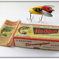 Heddon 2120 YRH Yellow Red Head Crazy Crawler In Correct Box
