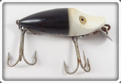 Vintage Heddon Black White Head Midget River Runt 9010BWH 9019GWH