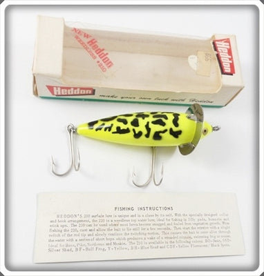 Vintage Heddon Coachdog Yellow Fluorescent 210 CDF Lure
