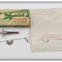 Vintage Pflueger Nickel Devon Minnow Lure In Correct Box 
