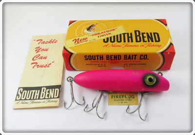 South Bend Neon Red FireLaquer Finish Bass Oreno In Correct Box G973 NR