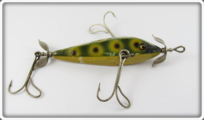 Vintage Antique Heddon Dowagiac Frog Spot Dummy Double Lure 1509B