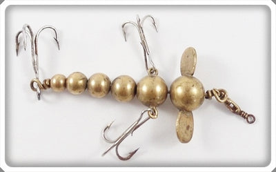 Vintage S Allcock & Co. Redditch England Gold Water Witch Lure