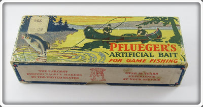 Vintage Pflueger Empty Blue Border Box For 7636 Live Wire Lure