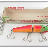 Vintage Creek Chub Rainbow Fire Jointed Darter In Box 4931