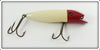 Vintage Shur Strike Red & White Concave Belly Darter Lure 