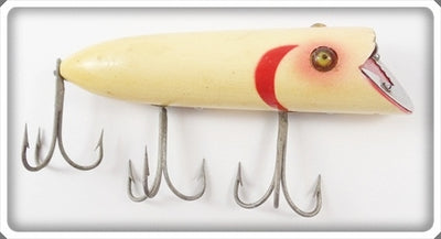 Vintage Heddon Silver Salmon White Red Gills Basser Lure S8502M