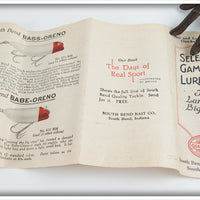 South Bend Blue Head White Body No Eye Bass Oreno In Box 973 BH