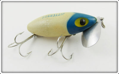 Arbogast Blue Head White Body Jitterbug