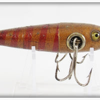 Vintage The Charmer Minnow Co Gold & Red Charmer Minnow Lure