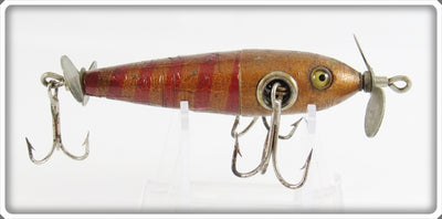 Vintage The Charmer Minnow Co Gold & Red Charmer Minnow Lure