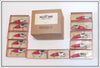Millsite Red White Head Wig Wag Floater Dealer Box With 12 Lures