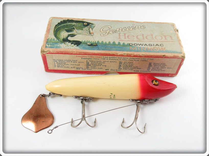Heddon Red & White Musky Flaptail In Box