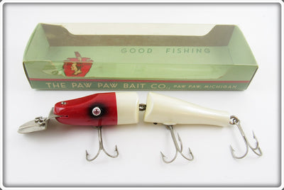 Paw Paw Red & White Rhinestone Eyes Deep Diver Jointed Piky Getum In Correct Box 2904