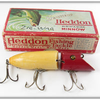 Vintage Heddon Red & White Zig Wag Lure In Box 8302 