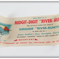 Heddon Shiner Scale Wood Midgit Digit In Box