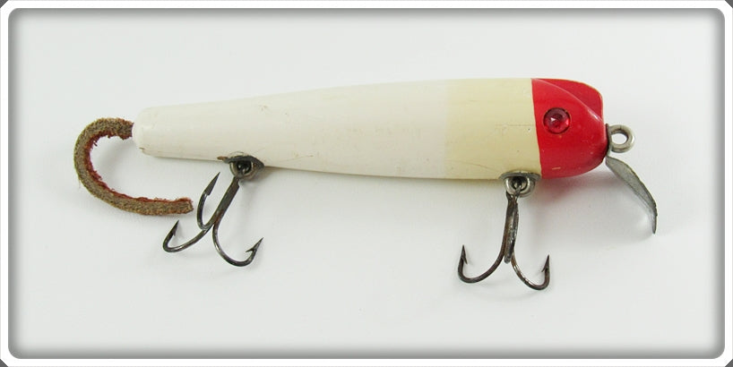 Vintage Frank Knill Red & White Vermillion Meadow Mouse Lure 