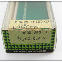 Heddon Sea Green Shiner Hedd Plug In Correct Box 8800 VRG