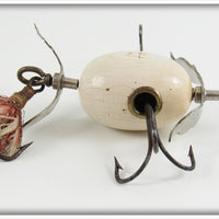 Vintage Shakespeare Solid White Whirlwind Spinner Lure 