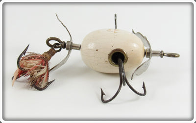 Vintage Shakespeare Solid White Whirlwind Spinner Lure 