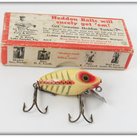 Vintage Heddon White Shore Wood Midgit Digit In Box B112XS