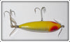 Heddon Yellow Shore Wounded Minnow In Correct Box