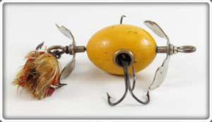 Vintage Shakespeare Solid Yellow Whirlwind Spinner Lure For