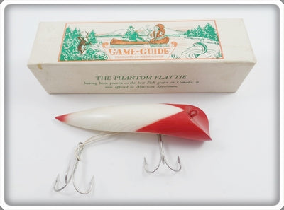 Vintage Game Guide Red & White Phatom Flattie Canada Lure Canadian Box