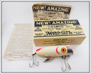 Mason Fish Lure Co De Luxe Salmon Plug In Box With Paperwork