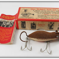 Vintage Heddon Brown Meadow Mouse Lure In Box F400BM 