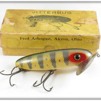 Vintage Fred Arbogast Perch Musky Jitterbug Lure In Box 