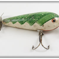 Vintage Myers & Spellman Green And White Minnow Lure 