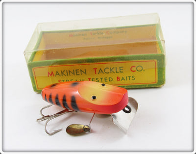 Makinen Tackle Co Orange & Black Flyrod Ultralight Wonderlure Jr. In Correct Box 07 D