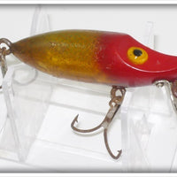 Vintage Rinehart Green Scale Red Face Transparent Chuby Lure 