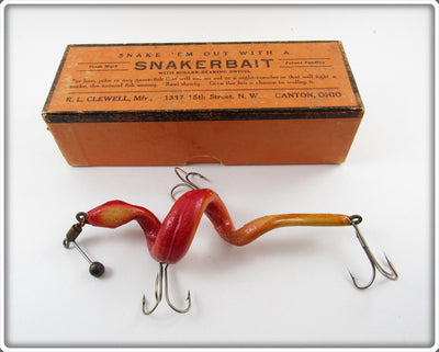 R.L. Clewel Red & Yellow Snakerbait In Correct Box