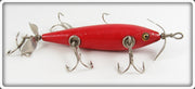 Vintage Pflueger Solid Red Five Hook Neverfail Minnow 3181