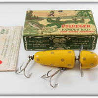 Pflueger Yellow Gold Spots Globe Lure In Box 3750 Yel-Gold