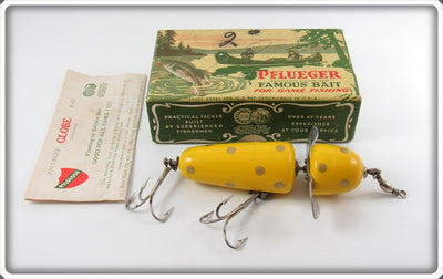 Pflueger Yellow Gold Spots Globe Lure In Box 3750 Yel-Gold