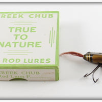 Vintage Creek Chub Fly Rod Bug Wiggler Lure In Box