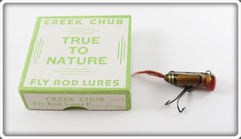 Vintage Creek Chub Fly Rod Bug Wiggler Lure In Box