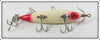 Heddon White With Red Eyes & Tail 150 Minnow In Box