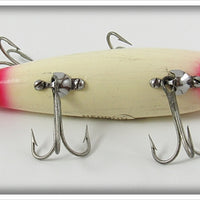 Heddon White With Red Eyes & Tail 150 Minnow In Box