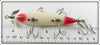 Heddon White With Red Eyes & Tail 150 Minnow In Box