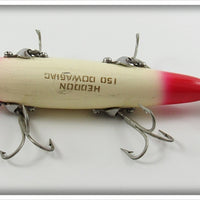 Heddon White With Red Eyes & Tail 150 Minnow In Box
