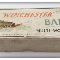 Vintage Winchester Bait Scale Finish Silver Lure Box